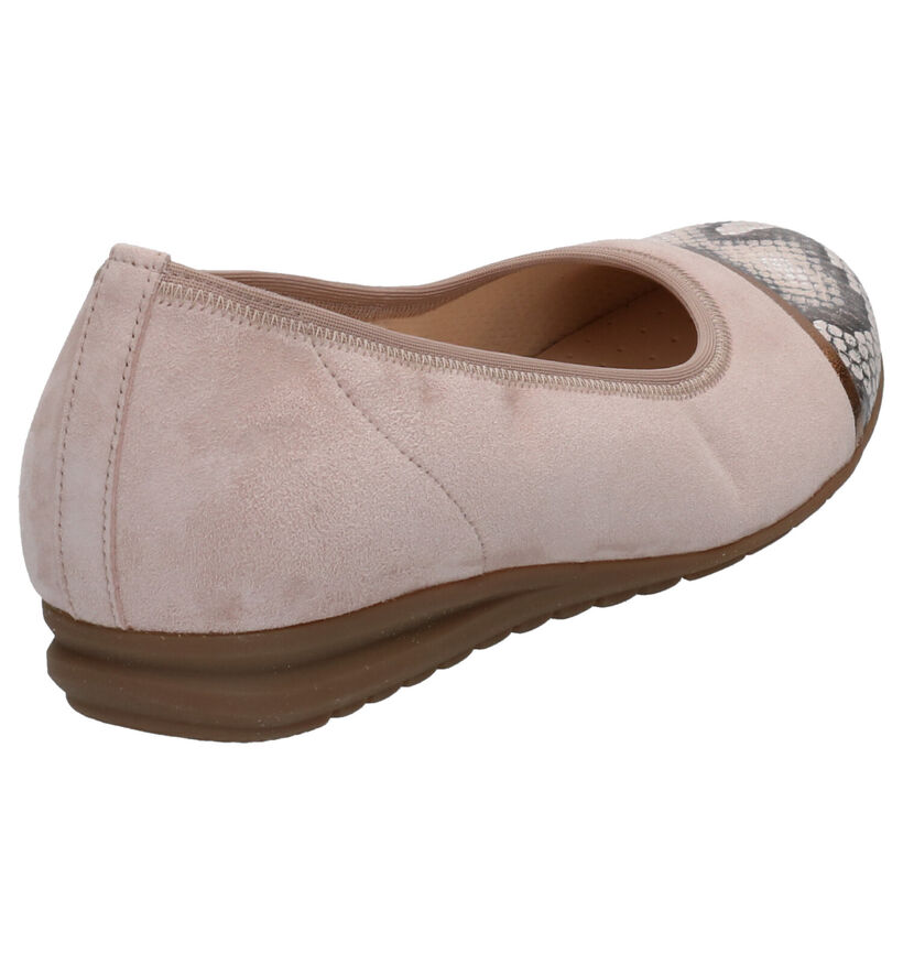 Gabor Easy Walking Beige Ballerina's in daim (271492)