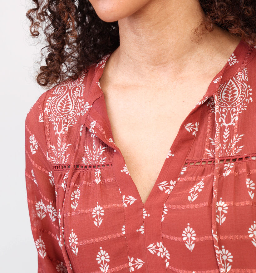 Vero Mode Hedi Bruine Blouse met Koordjes voor dames (353052)