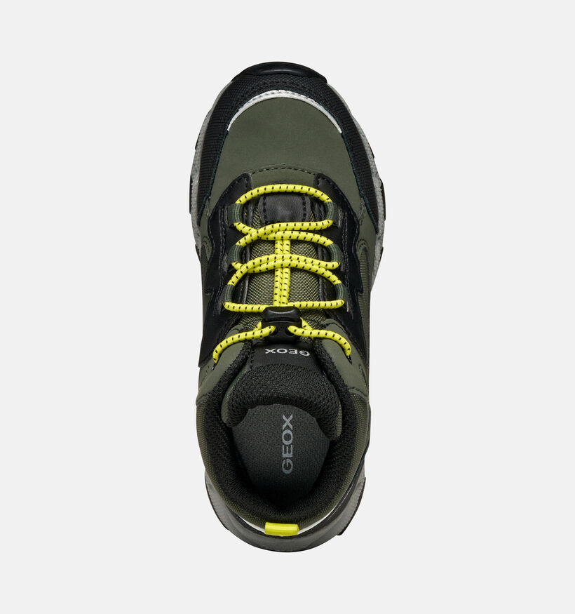 Geox Magnetar Boy Baskets montantes en Vert kaki pour gar&ccedil;ons (377749) - pour semelles orthop&eacute;diques