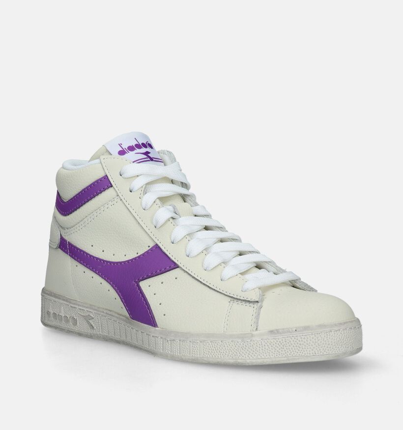 Diadora Game I High Waxed Baskets en Écru pour femmes (336085)