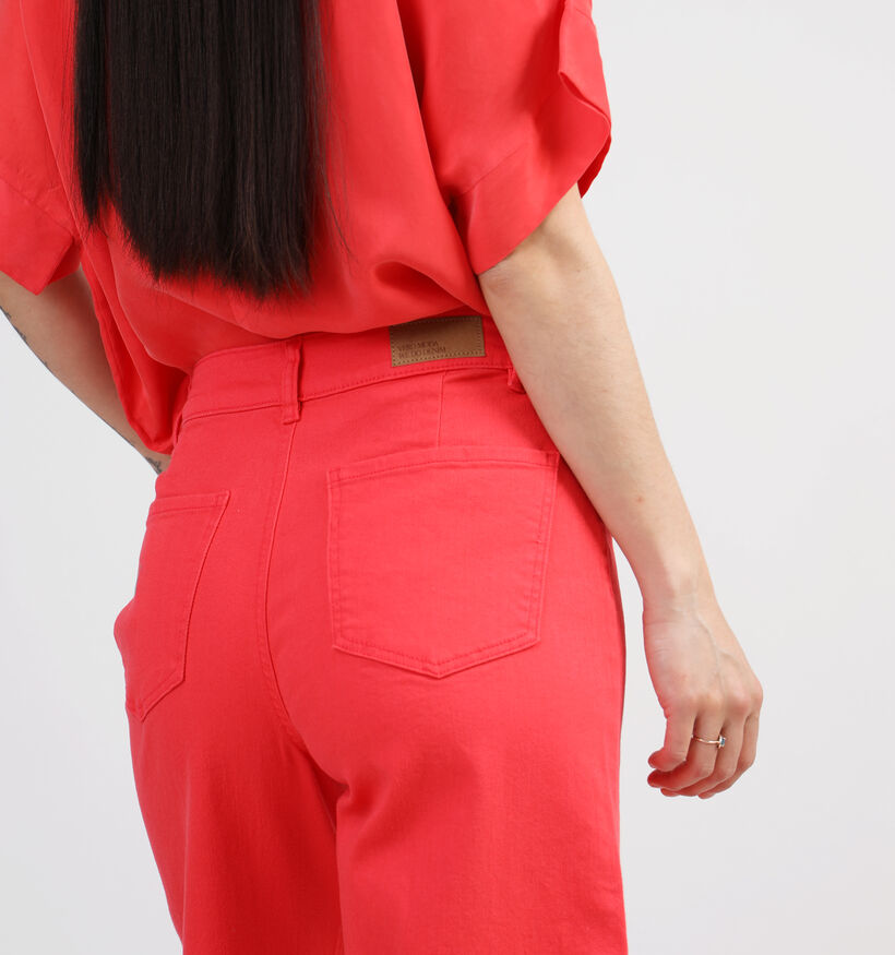 Vero Moda Wild Kayla Pantalon large en Rouge pour femmes (342044)