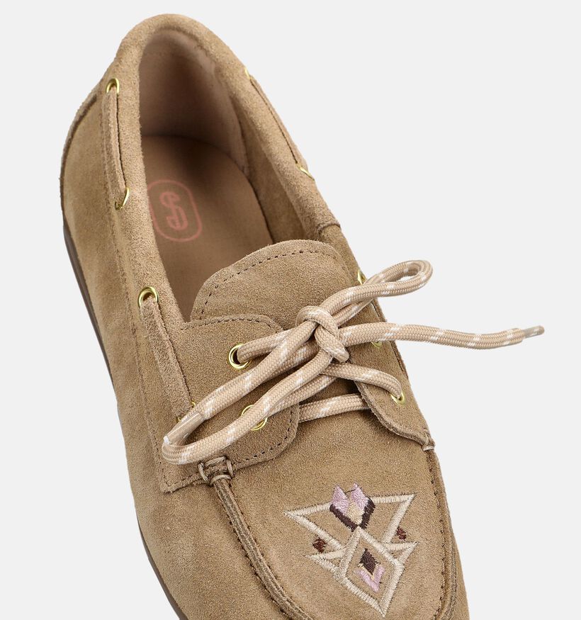 Shoecolate Chaussures plates en Taupe pour femmes (384057)