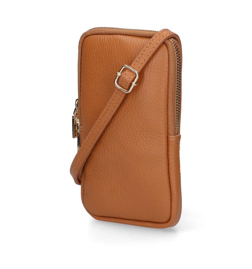 Dolce C. Taupe Telefoontasje in leer (312693)