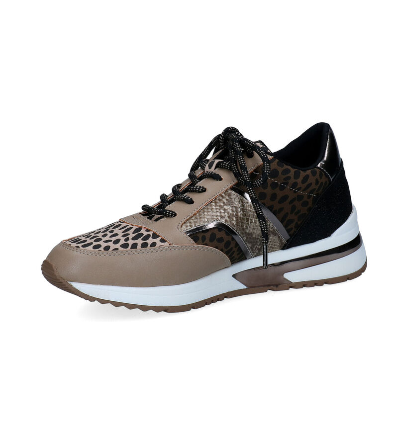 La Strada Taupe Sneakers in kunstleer (300314)