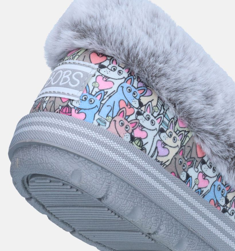 Skechers Bobs Too Cozy Paws Forever Pantoufles en Gris pour femmes (328080)