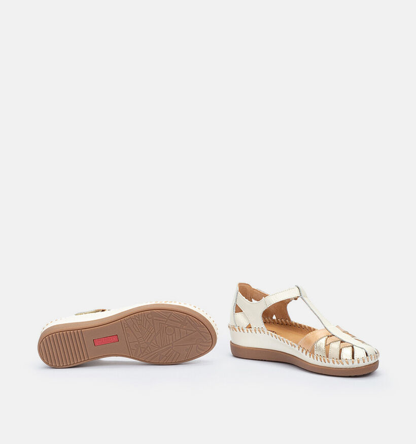 Pikolinos Cadaques Sandales plates en &Eacute;cru pour femmes (370537)