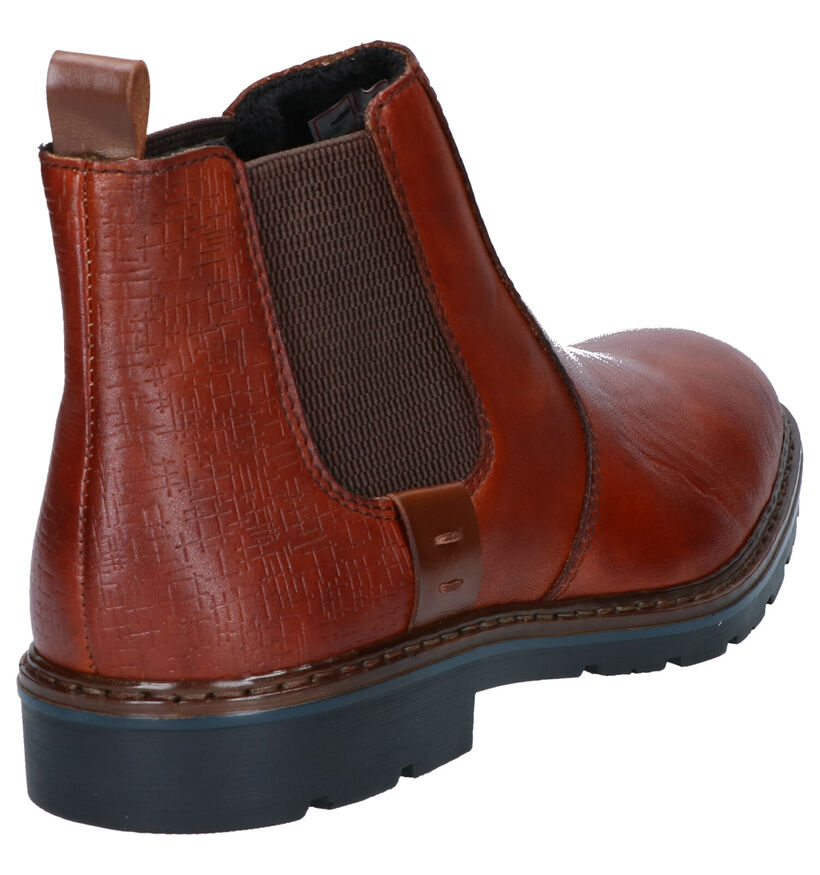 Rieker Chelsea Bottines en Cognac en cuir (262167)