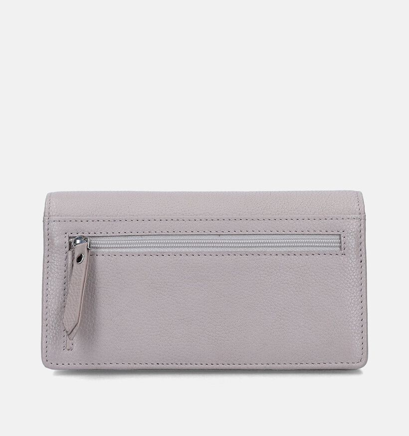 Euro-Leather Porte-monnaies zippé en Beige pour femmes (365197)