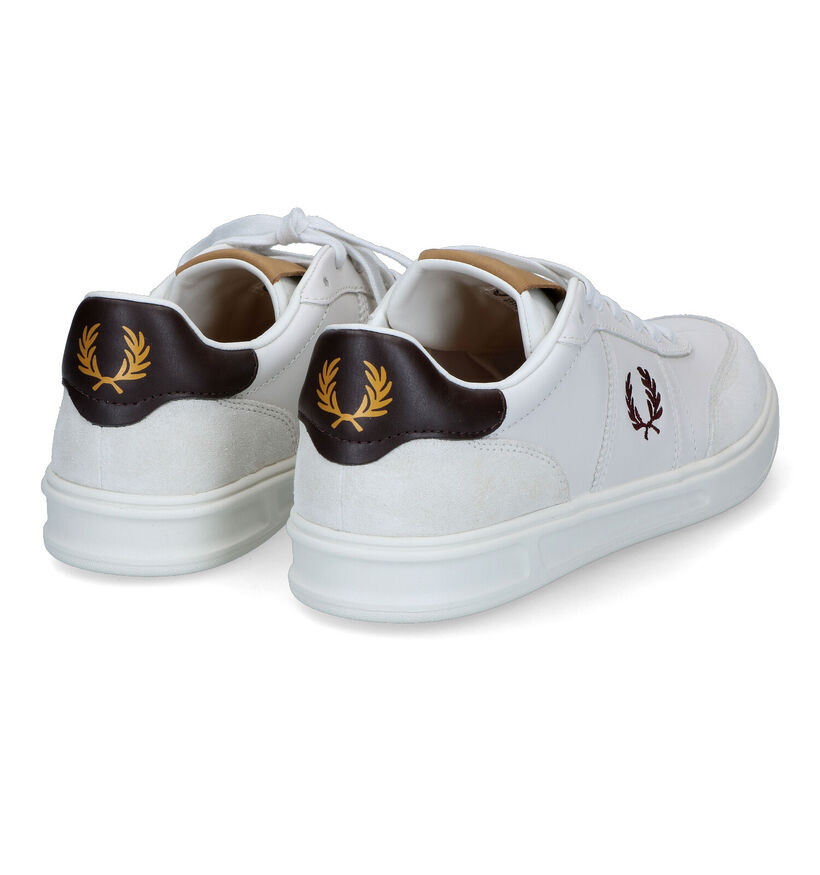 Fred Perry Witte Veterschoenen in leer (313400)