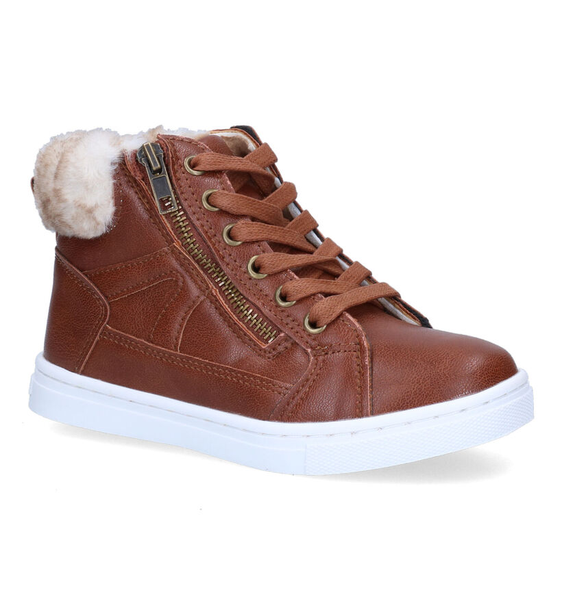 Milo & Mila Chaussures hautes en Cognac pour filles (297190)