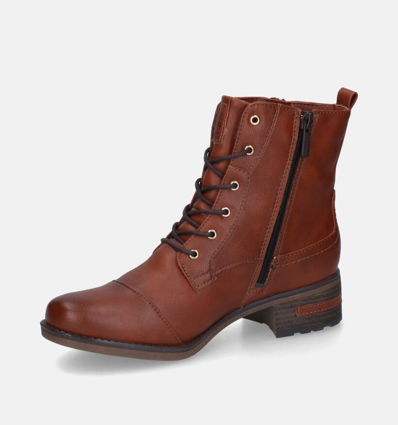 Mustang Boots à lacets en Cognac pour femmes (313787)