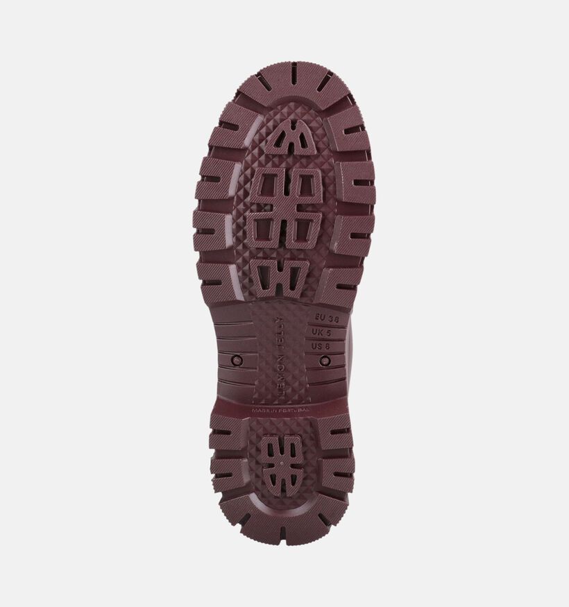Lemon Jelly Kirby Bottines motardes en Bordeaux pour femmes (381094) - pour semelles orthop&eacute;diques
