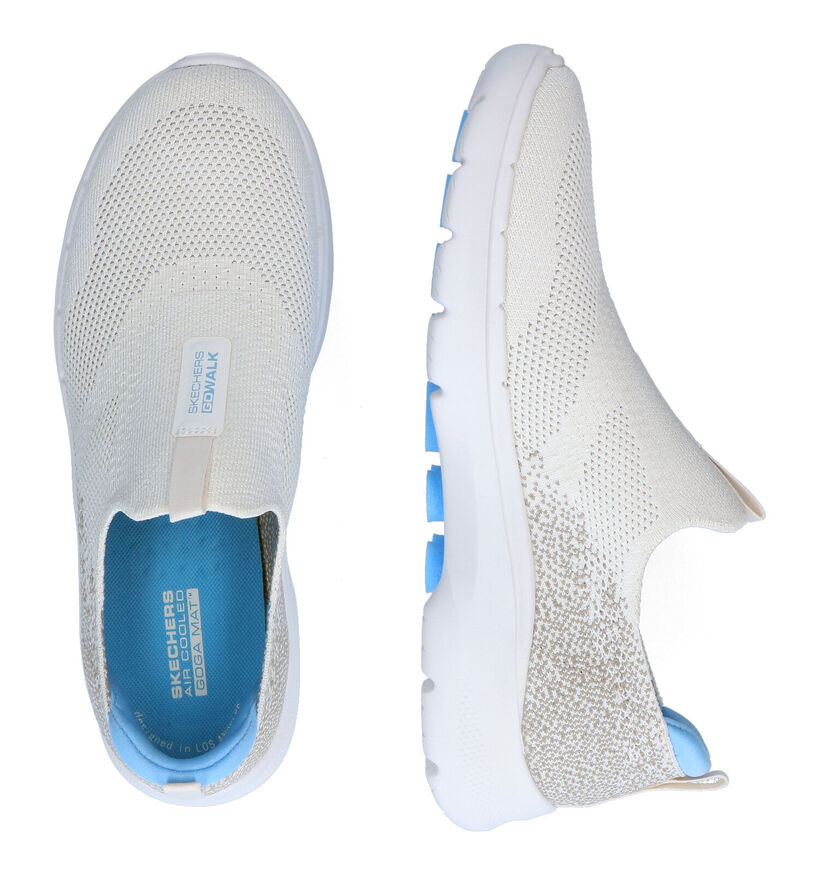 Skechers Go Walk 6 Glimmering Baskets Slip-on Bleu en textile (321376)