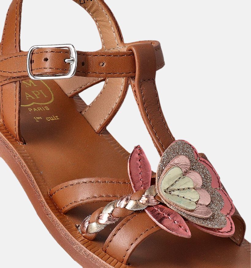 Pom d'Api Plagette Alto Cognac Sandalen voor meisjes (354601)