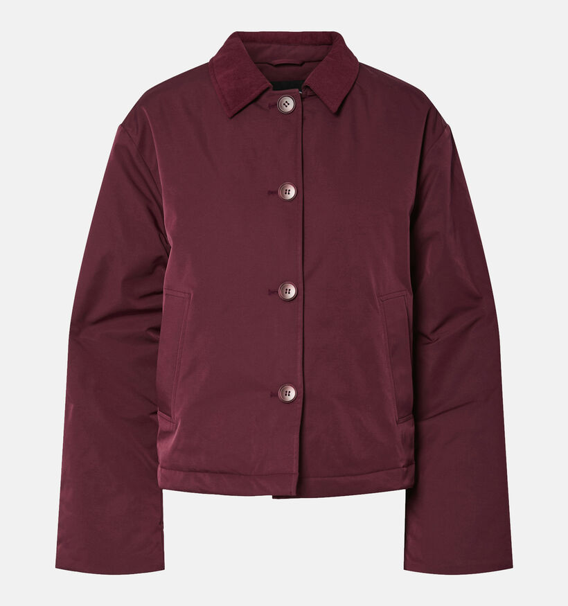 Pieces Jorma Corduroy Bordeaux Jas voor dames (362264)