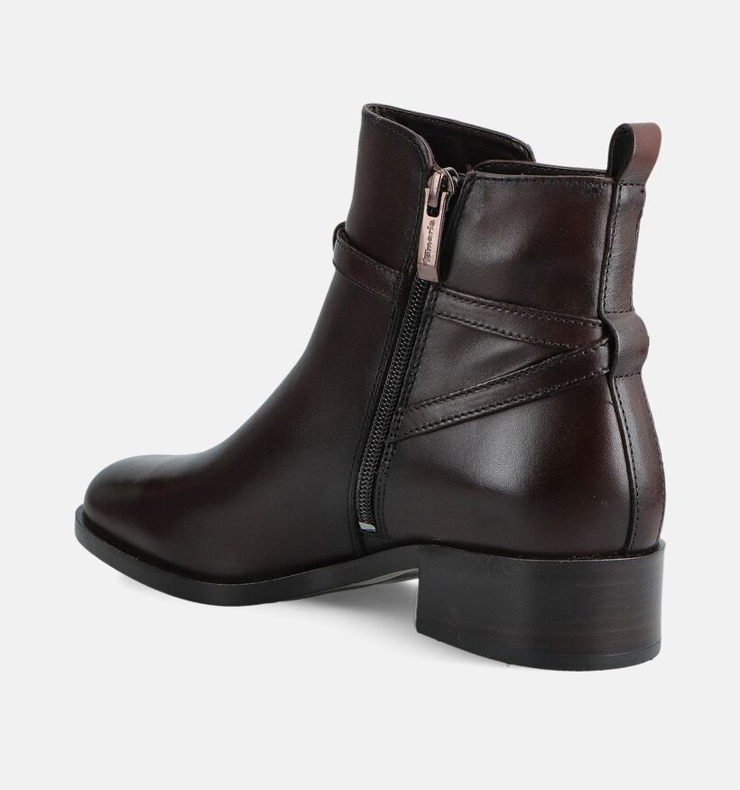 Tamaris Touch It Bottines en Noir Tamaris Bottines en Brun foncé pour femmes (362757)