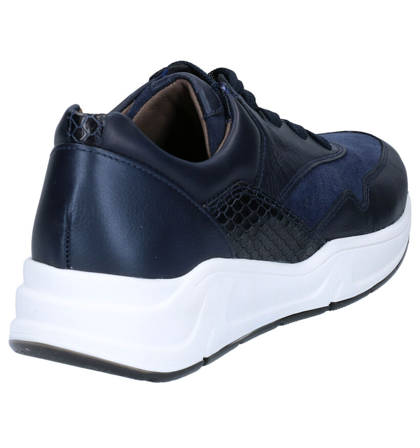 Gabor OptiFit Blauwe Sneakers in leer (282388)
