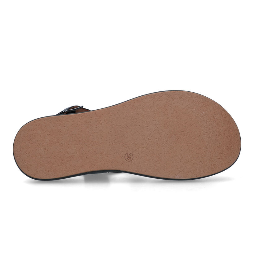 Inuovo Sandales plates en Noir pour femmes (356459)