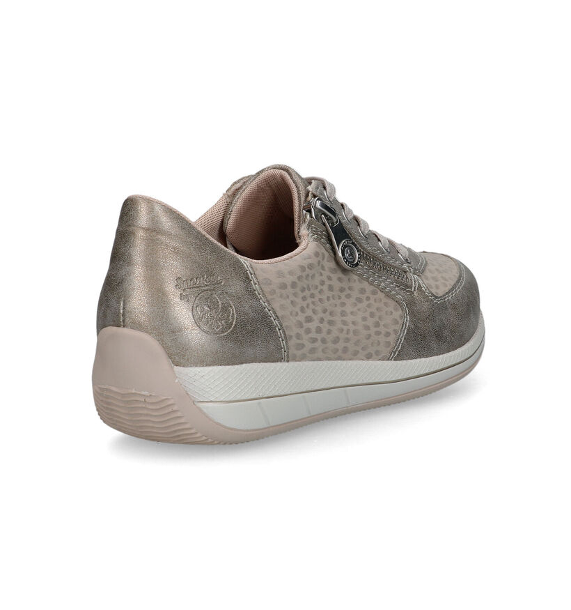 Rieker Beige Sneakers voor steunzolen voor dames (335505) - geschikt voor steunzolen