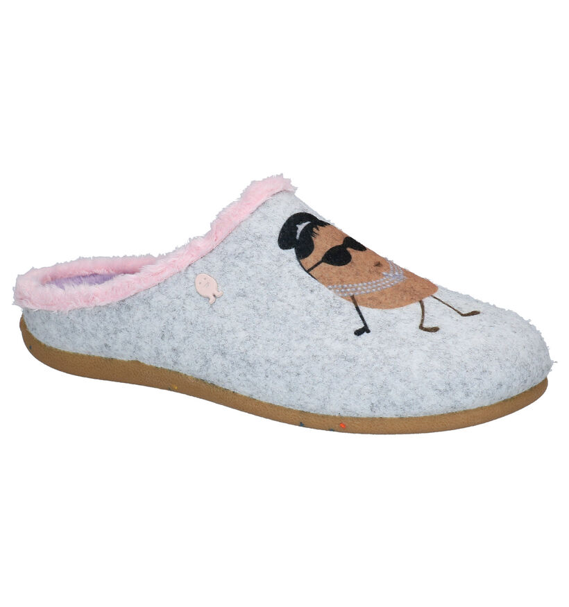 Hot Potatoes Grijze Pantoffels in stof (283240)