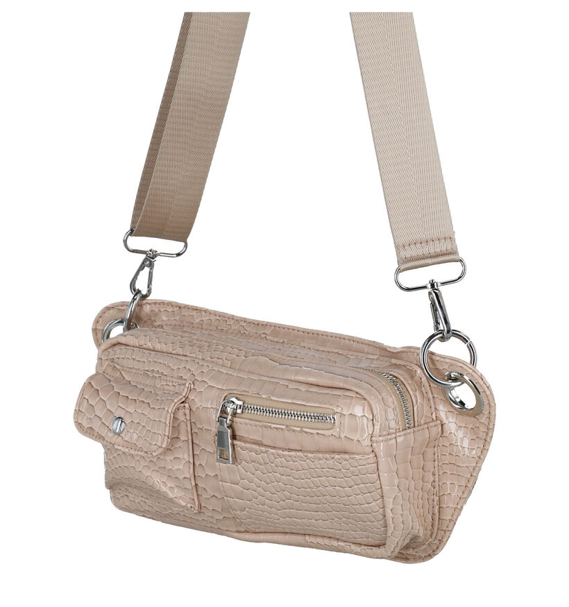 Hvisk Brillay Croco Vegan Blauwe Crossbody Tas in kunstleer (301350)