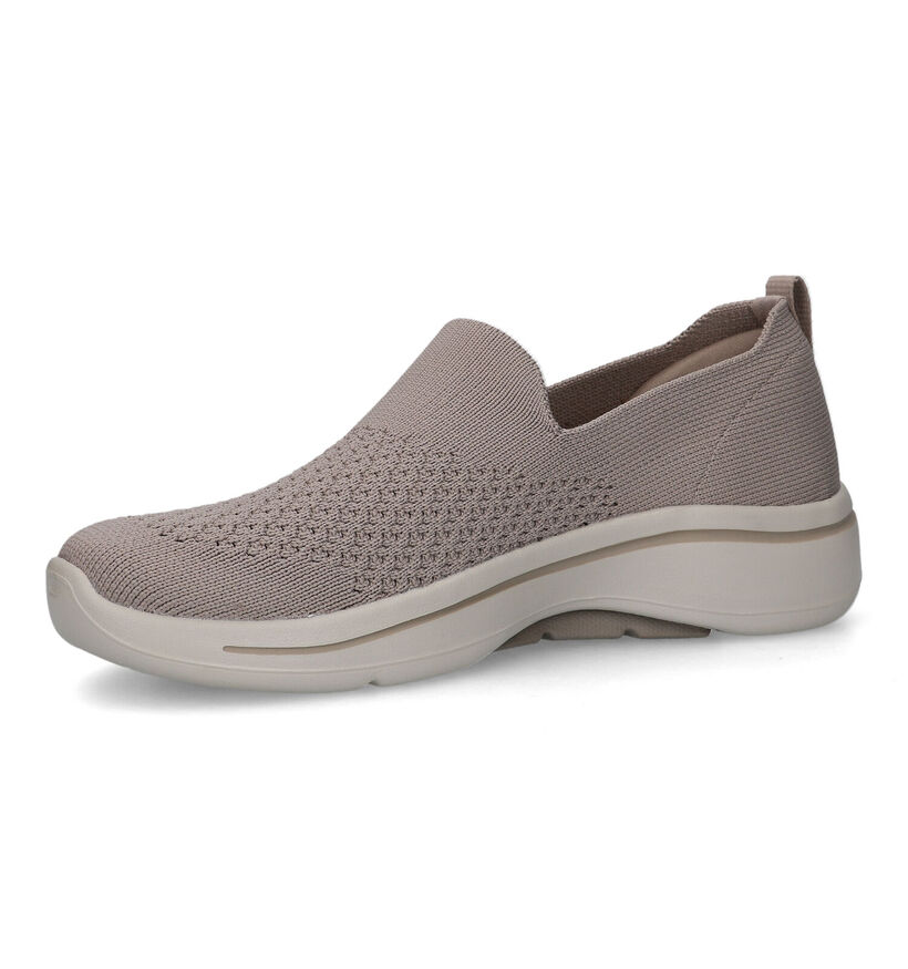 Skechers Go Walk Arch Fit Taupe Slip-on Sneakers voor dames (319367) - geschikt voor steunzolen