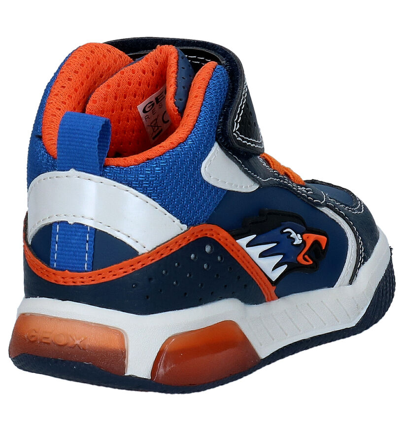 Geox Inek Baskets hautes en Bleu en simili cuir (295097)