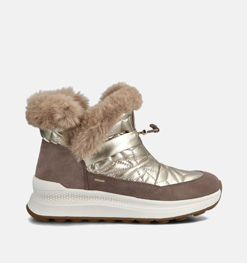 Geox Spherica Taupe Snowboots voor dames (360124) - geschikt voor steunzolen
