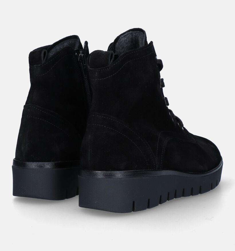 Comfort Boots à lacets en Noir pour femmes (331186) - pour semelles orthopédiques