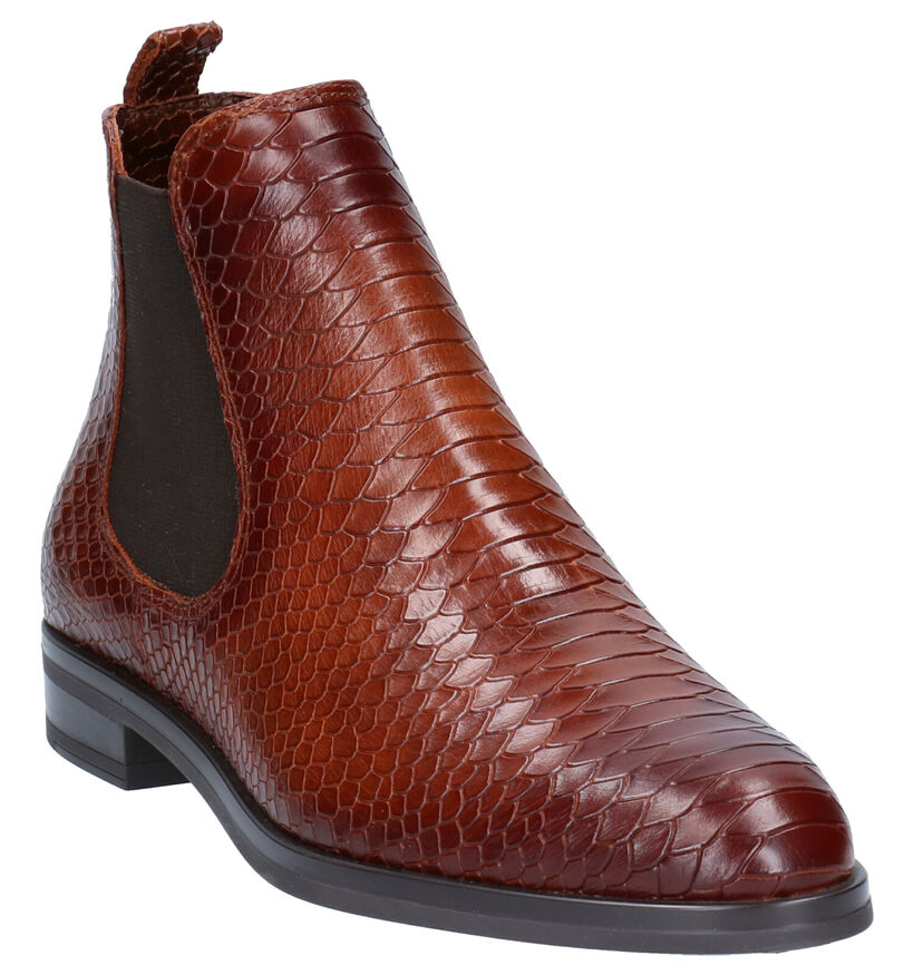 Hampton Bays Bottines plates en Cognac en cuir (277834)