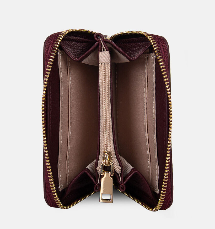 Laurent David Bordeaux Portemonnee met Rits voor dames (381575)