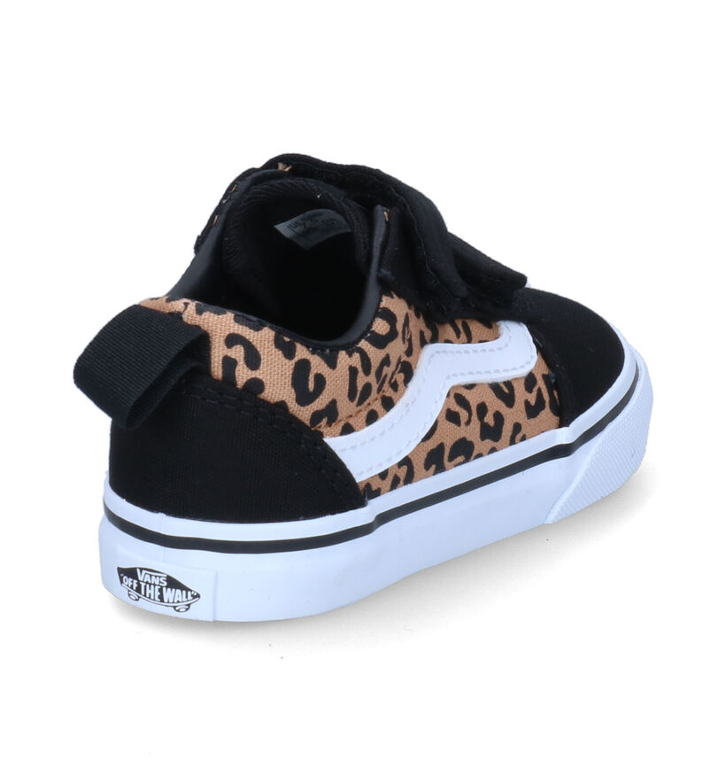 Vans Ward Cheetah Zwarte Sneakers in stof (303049)