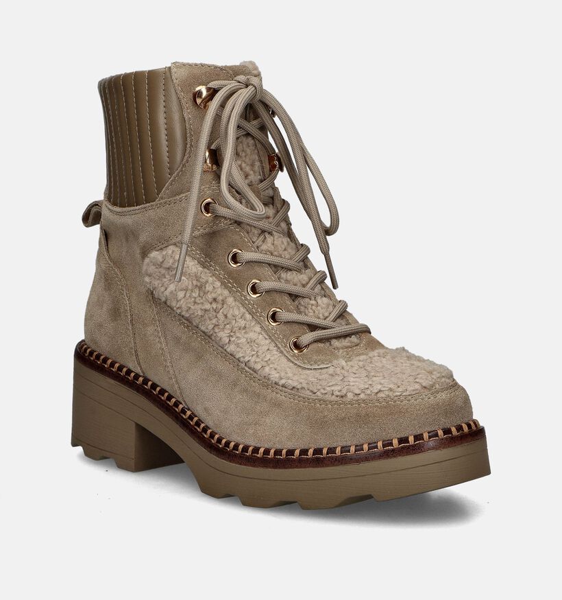 Signatur Boots à lacets en Beige pour femmes (347886)