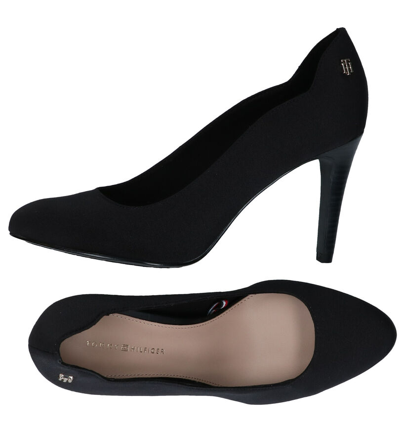 Tommy Hilfiger Essential Zwarte Pumps in stof (285264)