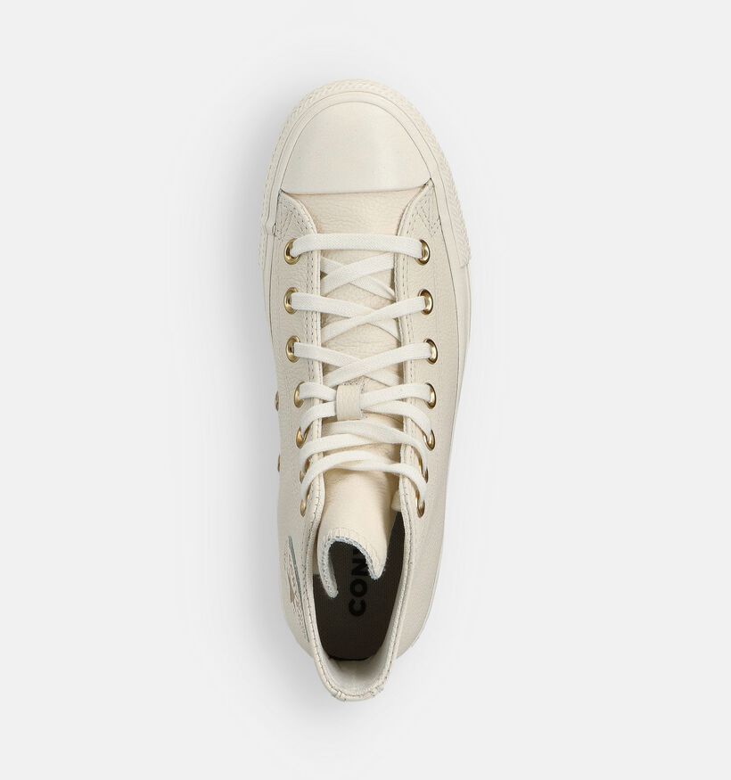 Converse Chuck Taylor All Star High Baskets montantes en Beige pour femmes (359973) - pour semelles orthopédiques