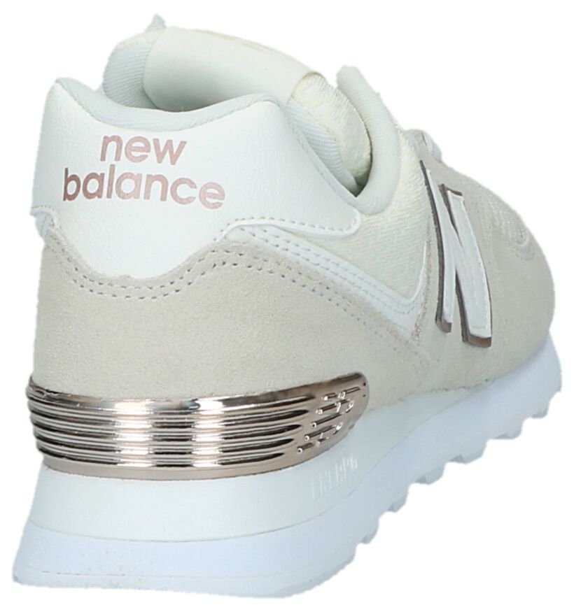 New Balance WL574 Baskets en Rose pour femmes (301950) - pour semelles orthopédiques