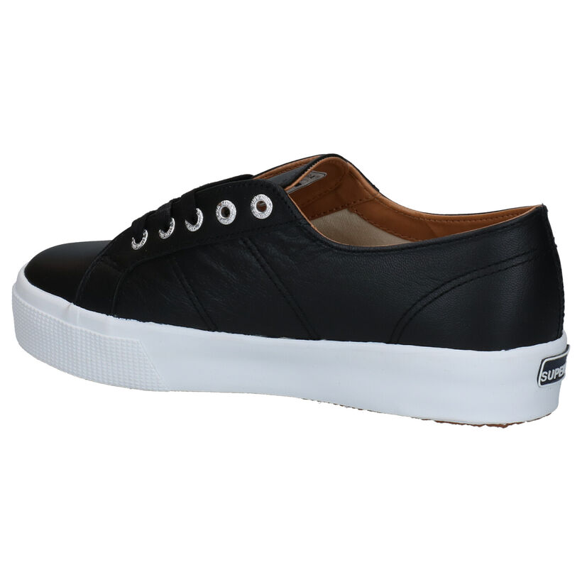 Superga Zwarte Sneakers in leer (284310)