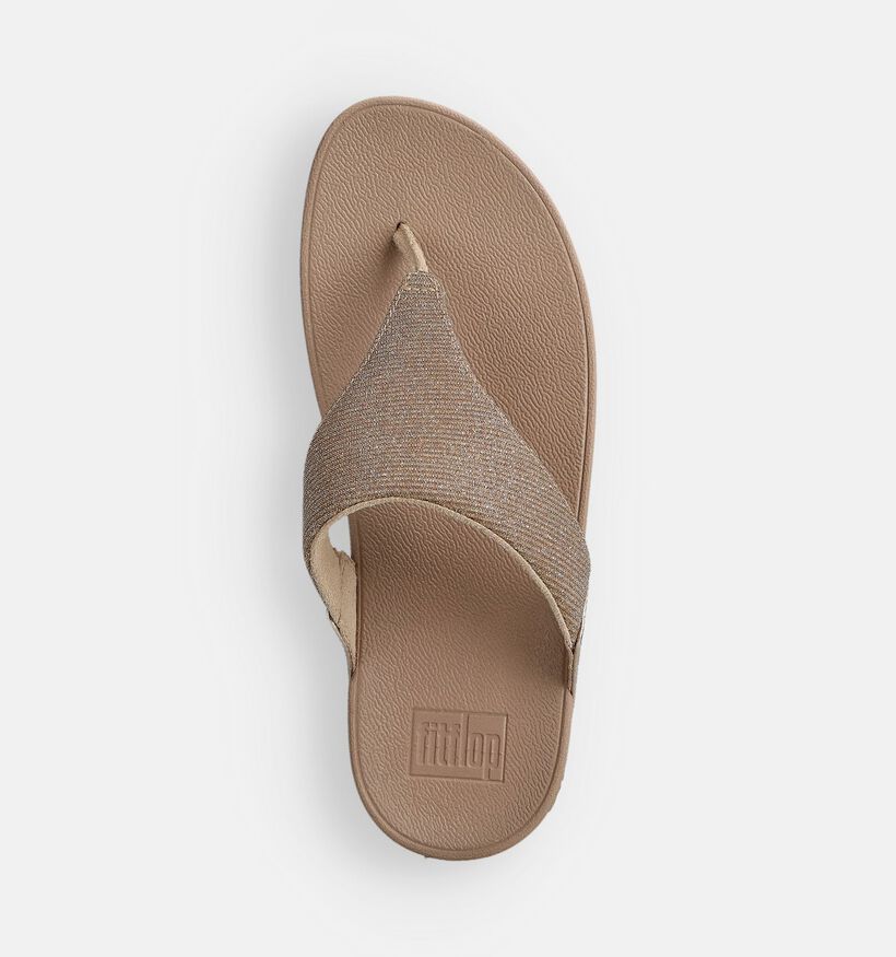FitFlop Lulu Toepost Zwarte Teenslippers FitFlop Lulu Shimmerlux Beige Slippers voor dames (372333)