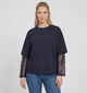Vila Abia Longsleeves en Bleu fonc&eacute; pour femmes (379774)