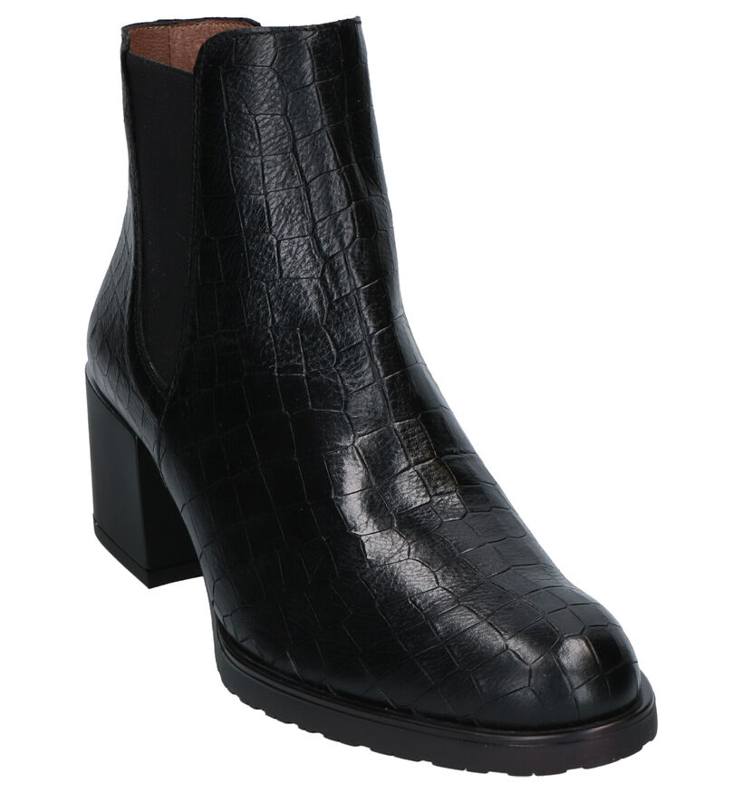 Wonders Bottines à talons en Noir en cuir (259724)