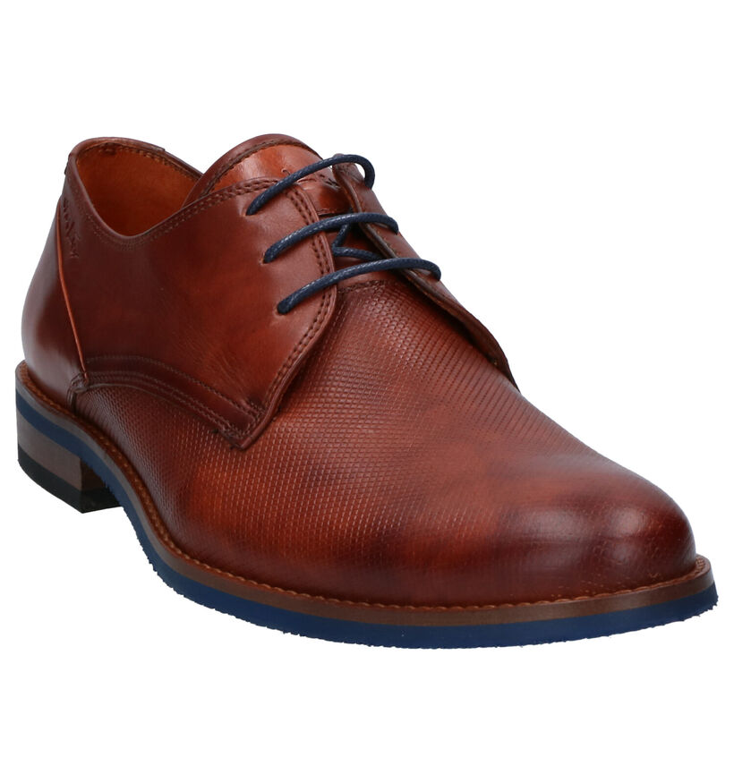 Van Lier Cognac Geklede Schoenen in leer (272961)