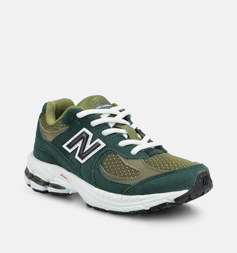 New Balance 2002 Baskets basses en Vert fonc&eacute; pour gar&ccedil;ons (375259) - pour semelles orthop&eacute;diques