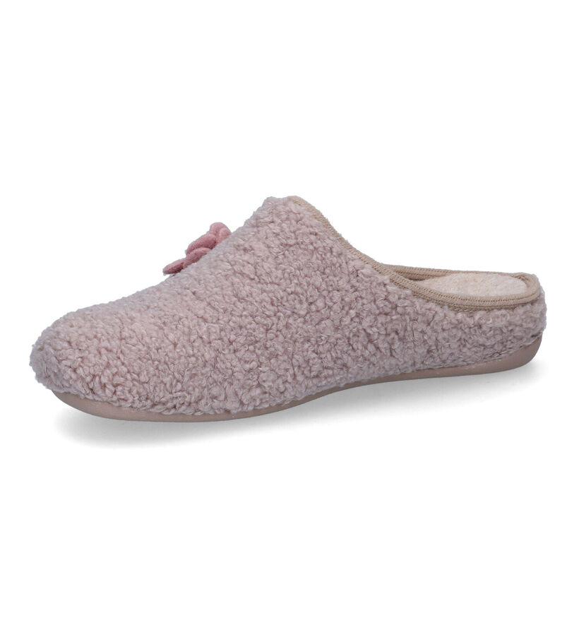 Torfs Home Pantoufles ouvertes en Rose en faux fur (299844)