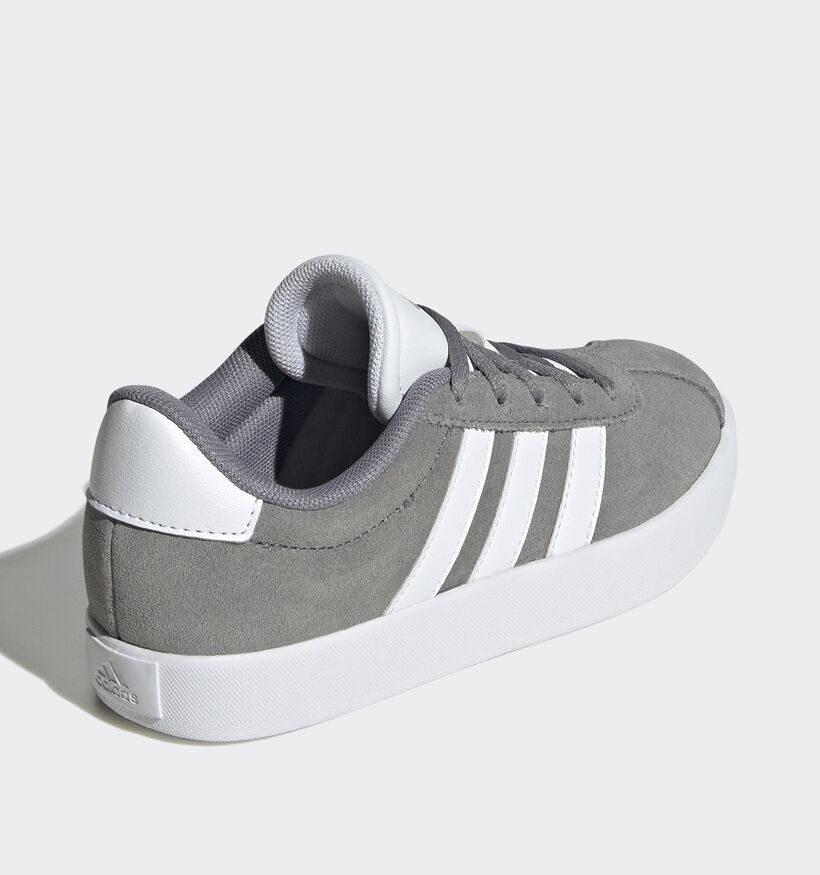 adidas VL Court 3.0 Witte/Groene Sneakers adidas VL Court 3.0 Donkergrijze Sneakers voor jongens, meisjes (366028) - geschikt voor steunzolen