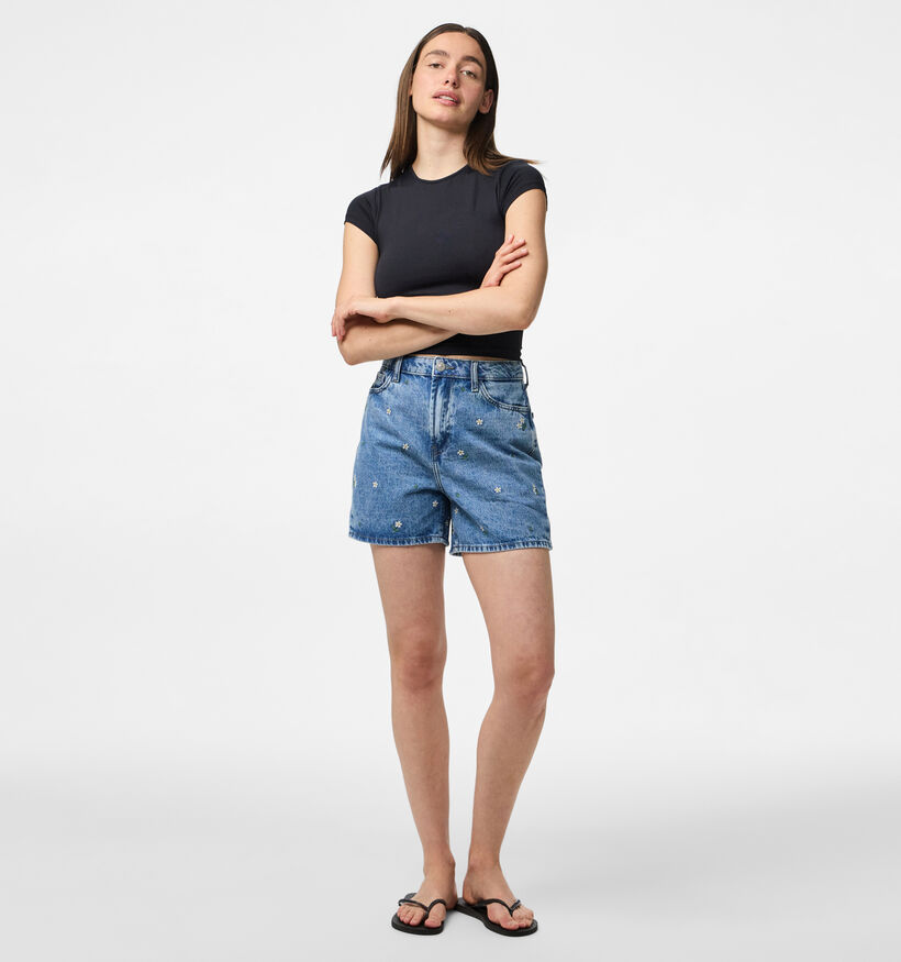 Pieces Sky Short en jeans en Bleu pour femmes (357389)