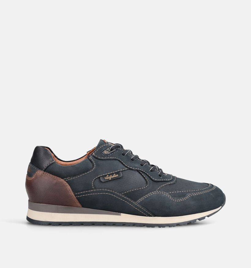 Australian Fabian Chaussures plates en Bleu fonc&eacute; pour hommes (377109) - pour semelles orthop&eacute;diques
