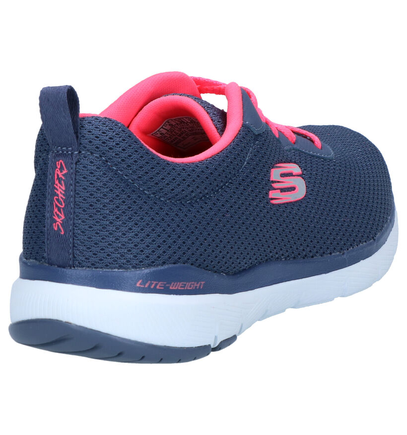 Skechers Flex Appeal 3.0 Zwarte Sneakers in stof (301476)