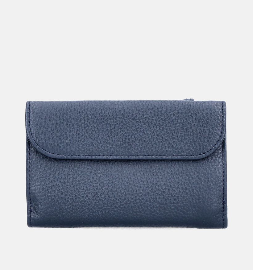 Crinkles Porte-monnaie à rabat en Bleu pour femmes (358513)