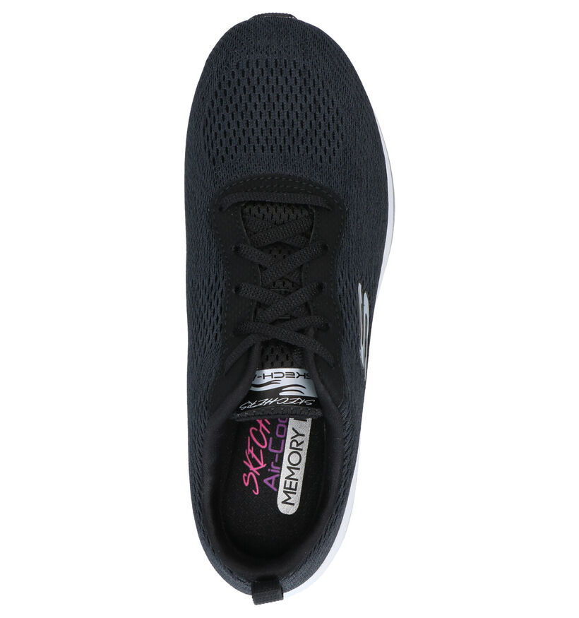 Skechers Memory Foam Zwarte Lage Sneakers in stof (272774)