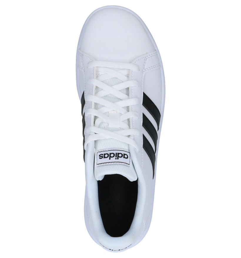 adidas Grand Court K Witte Sneakers voor jongens (307966) - geschikt voor steunzolen